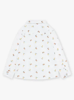 Sergent Major Chemise | T-shirt & Polo-Chemise blanche &agrave; imprim&eacute; tigre skateur
