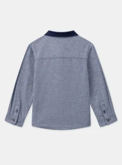 Sergent Major Chemise-Chemise Bleu chiné