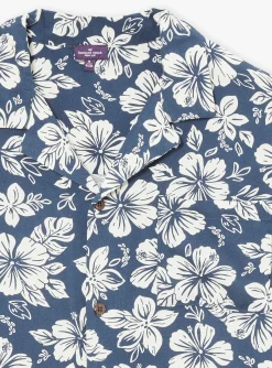 Sergent Major Chemise-Chemise bleu marine &agrave; imprim&eacute; fleuri