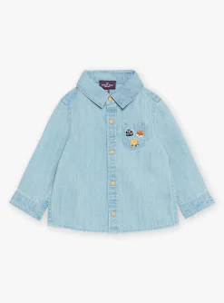 Sergent Major Chemise, T-shirt & Polo-Chemise bleue en jean