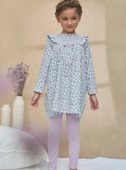 Sergent Major Pyjama-Chemise de Nuit Ecrue