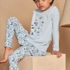 Sergent Major Pyjama-Chemise de nuit et legging bleu