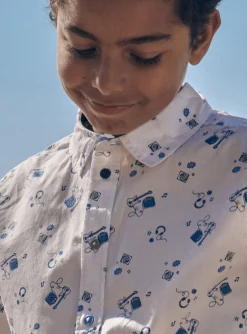 Sergent Major T-shirt & Polo-Chemise &eacute;crue &agrave; imprim&eacute; musical