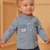 Sergent Major Chemise, T-shirt & Polo-Chemise en denim bleu clair