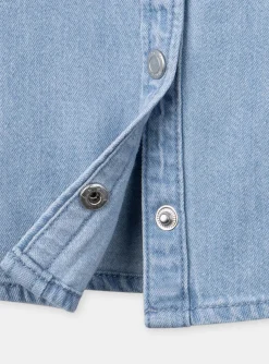 Sergent Major Chemise, T-shirt & Polo-Chemise en denim bleu clair