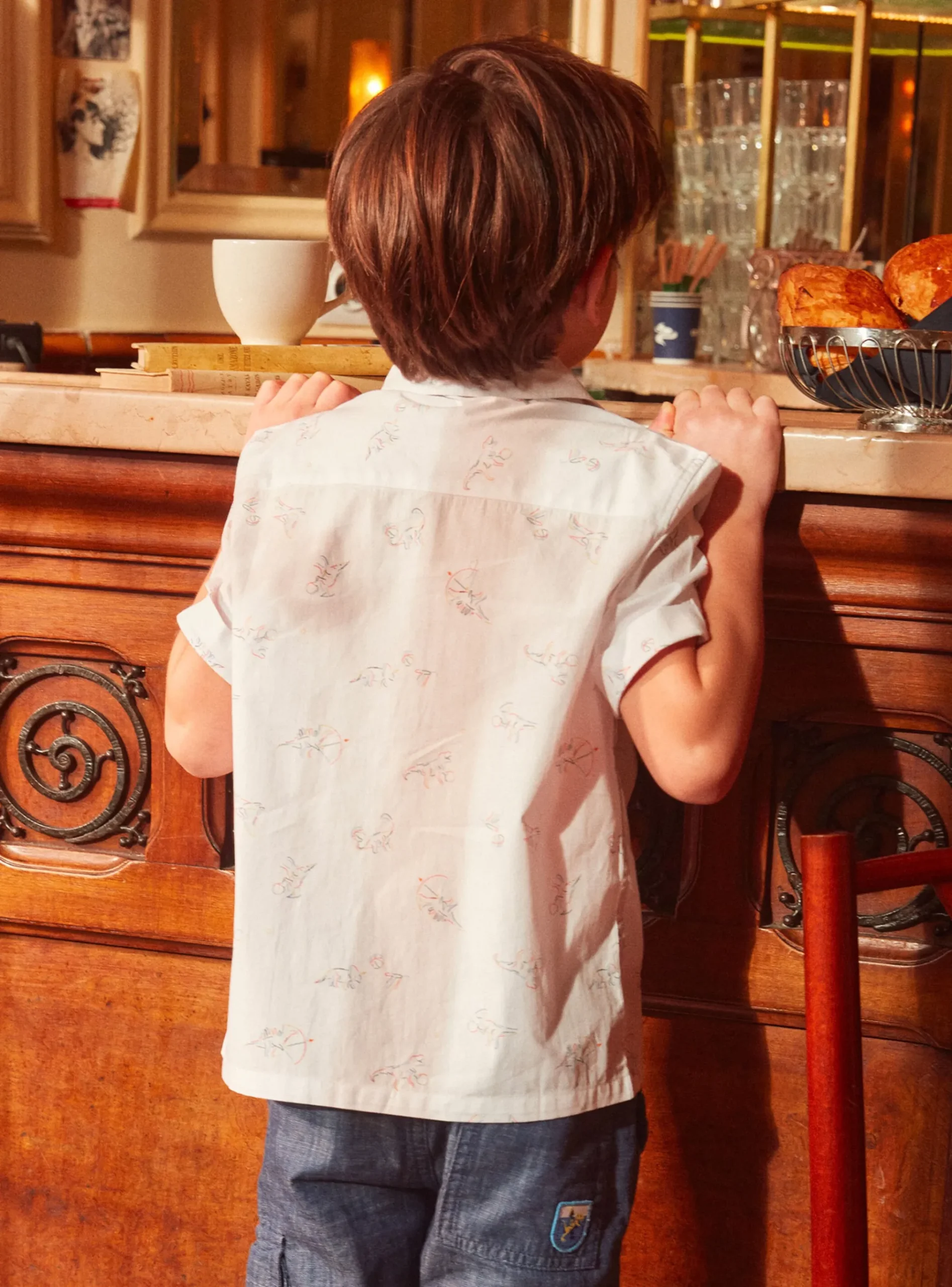 Sergent Major Chemise-Chemise imprimée dinosaure
