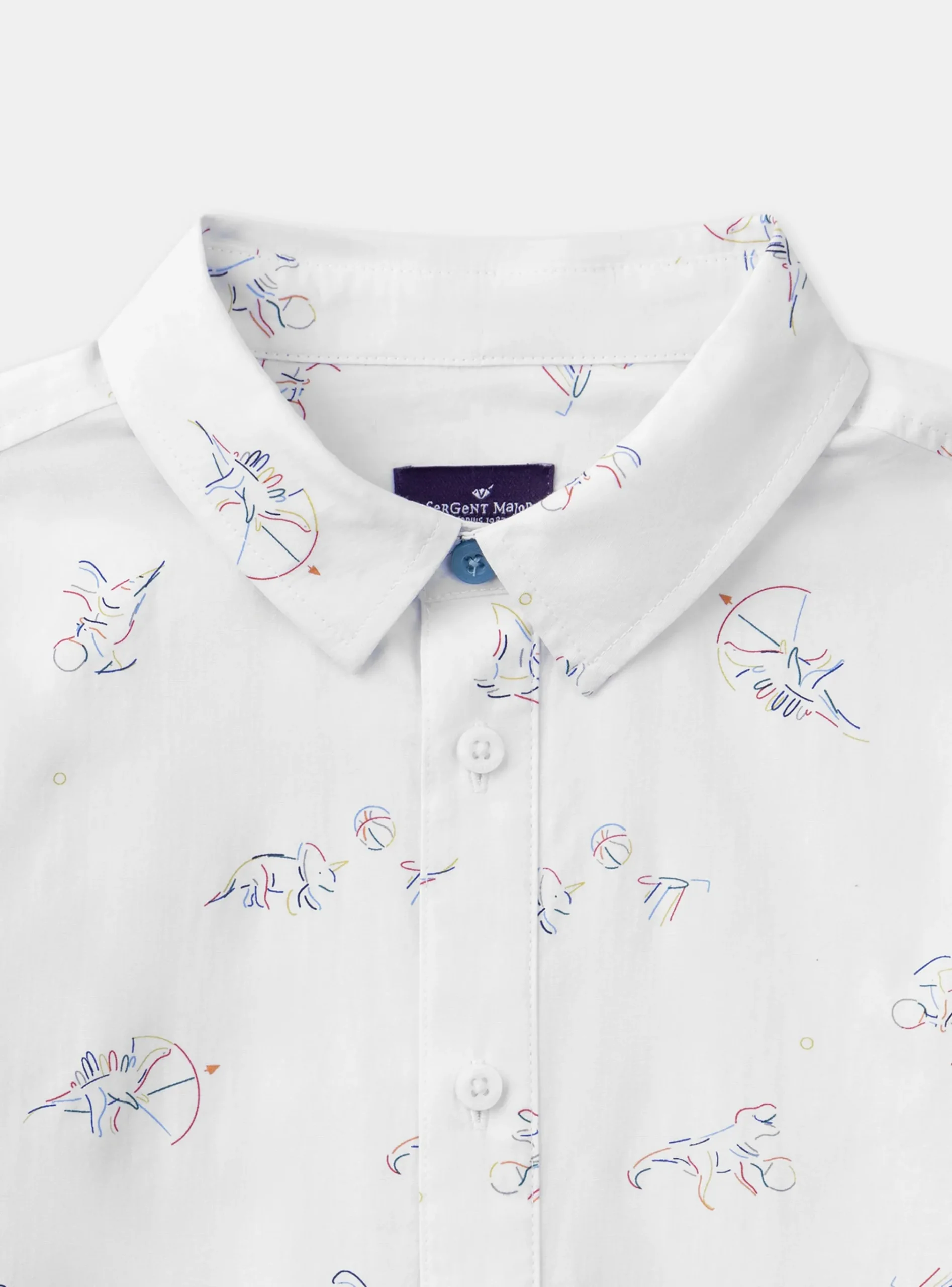 Sergent Major Chemise-Chemise imprimée dinosaure