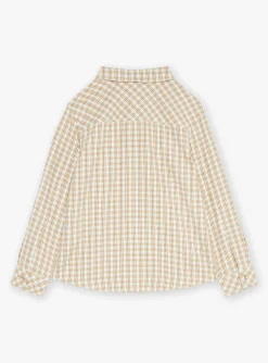 Sergent Major Chemise-Chemise sable &agrave; imprim&eacute; &agrave; carreaux