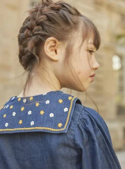 Sergent Major Blouse & T-shirt-Chemisier bleu en denim
