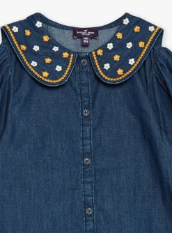 Sergent Major Blouse & T-shirt-Chemisier bleu en denim
