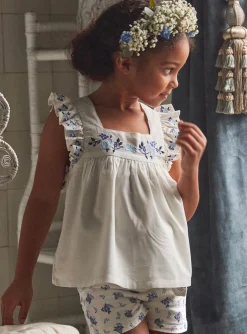 Sergent Major Blouse & T-shirt-Chemisier brodé de fleurs