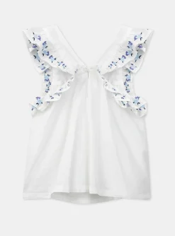 Sergent Major Blouse & T-shirt-Chemisier brodé de fleurs