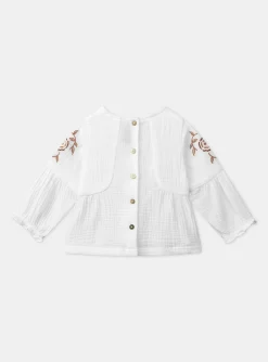 Sergent Major T-shirt & Blouse-Chemisier broderie fleurs