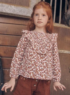 Sergent Major Blouse & T-shirt-Chemisier écru à imprimé fleuri