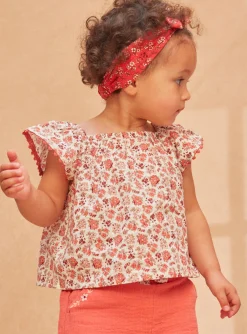Sergent Major T-shirt & Blouse-Chemisier écru fleuri
