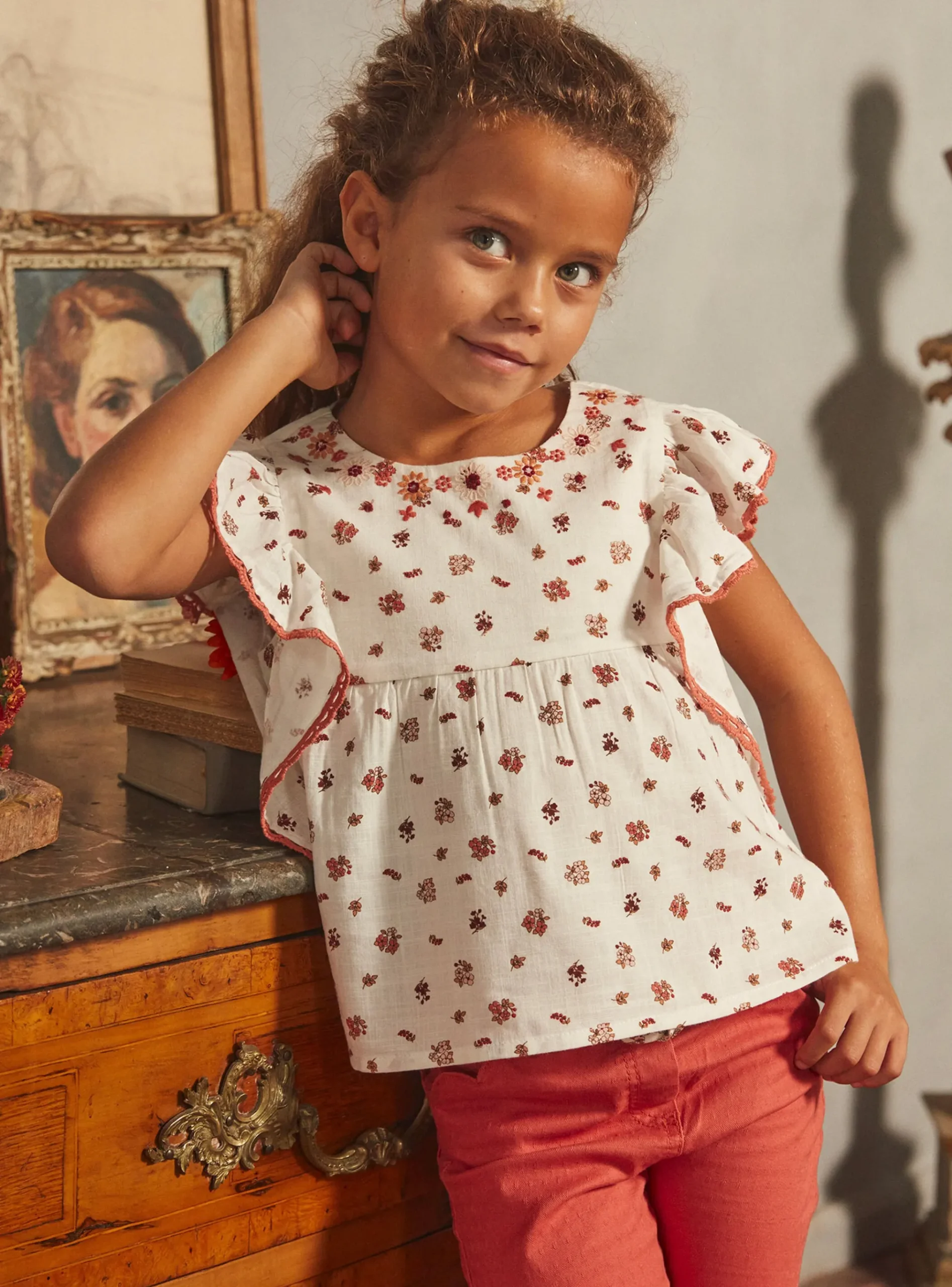 Sergent Major Blouse & T-shirt-Chemisier fleuri écru