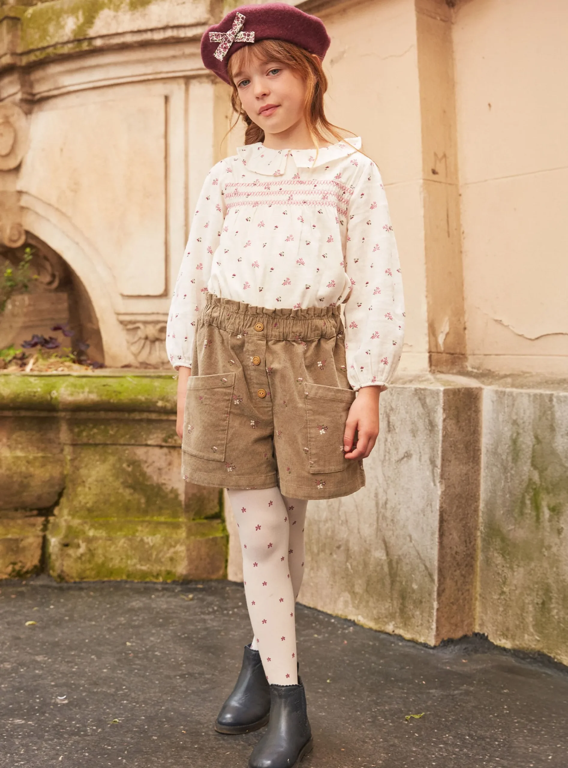 Sergent Major Blouse & T-shirt-Chemisier fleuri en gaze de coton