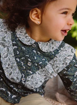 Sergent Major T-shirt & Blouse-Chemisier vert &eacute;meraude &agrave; imprim&eacute; fleuri