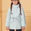 Sergent Major Manteau, Parka & Veste-Cir&eacute; bleu &agrave; capuche