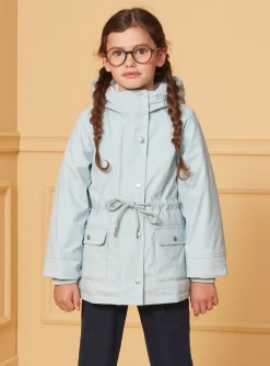 Sergent Major Manteau, Parka & Veste-Cir&eacute; bleu &agrave; capuche