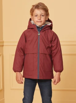 Sergent Major Manteau, Parka & Veste-Ciré Bordeau 3 en 1