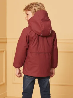 Sergent Major Manteau, Parka & Veste-Cir&eacute; Bordeau 3 en 1