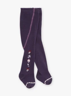 Sergent Major Chaussettes & Collant-Collants lavande &agrave; motifs fleuris