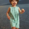 Sergent Major Maillot De Bain-Combinaison sans manches turquoise &agrave; imprim&eacute; &agrave; rayures