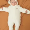 Sergent Major Pilote-Combi-pilote &eacute;crue en velours c&ocirc;tel&eacute; &agrave; capuche