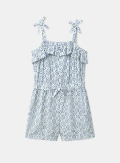 Sergent Major Robe & Combinaison-Combishort Fleurie &agrave; Volant Ivoire