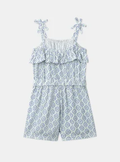 Sergent Major Robe & Combinaison-Combishort Fleurie &agrave; Volant Ivoire