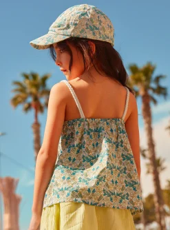 Sergent Major Blouse & T-shirt-D&eacute;bardeur &agrave; dentelle Vert &agrave; Fleurs