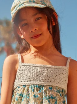 Sergent Major Blouse & T-shirt-Débardeur à dentelle Vert à Fleurs