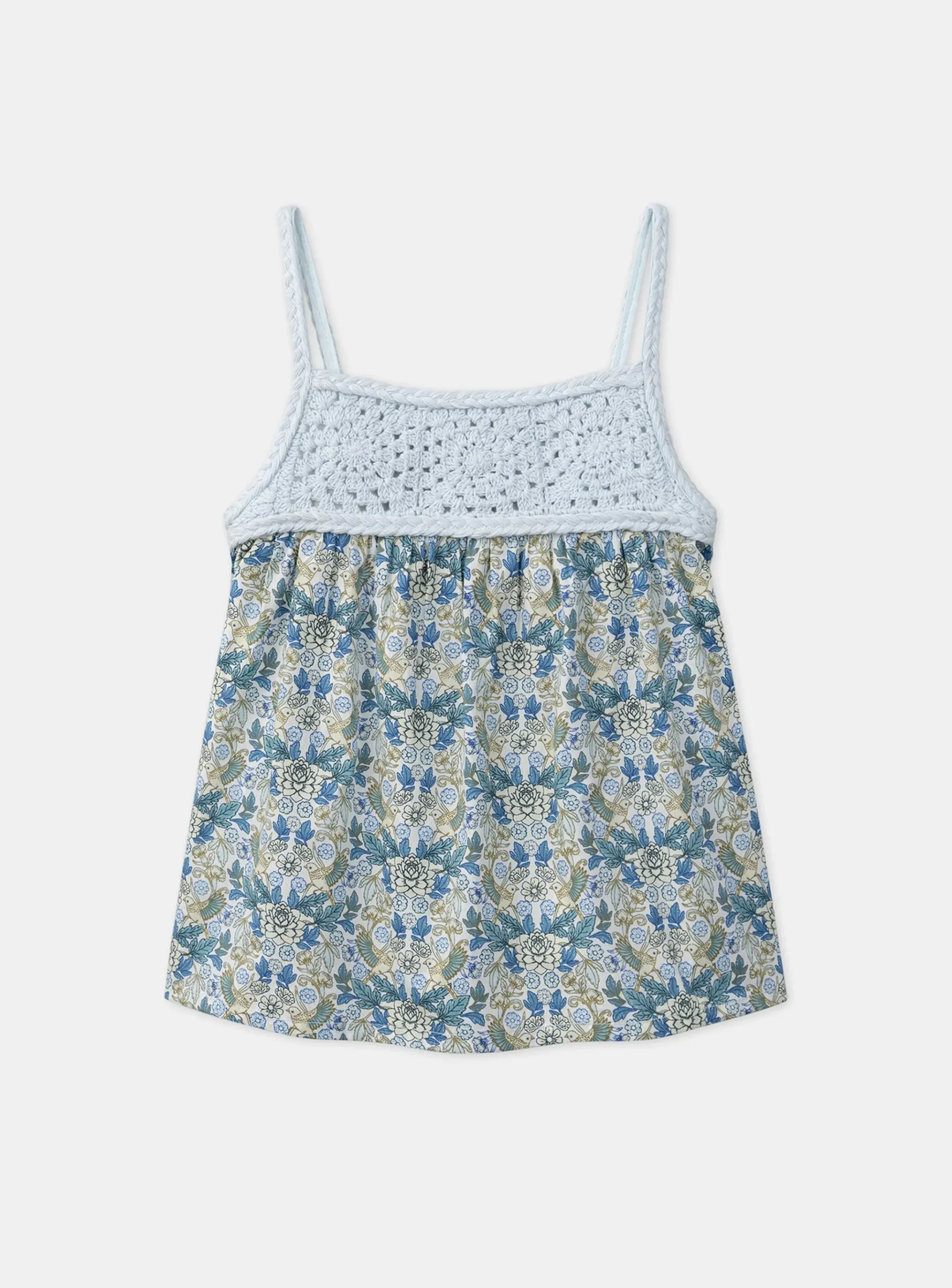 Sergent Major Blouse & T-shirt-Débardeur à dentelle Vert à Fleurs