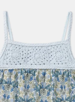Sergent Major Blouse & T-shirt-Débardeur à dentelle Vert à Fleurs