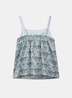 Sergent Major Blouse & T-shirt-Débardeur à dentelle Vert à Fleurs