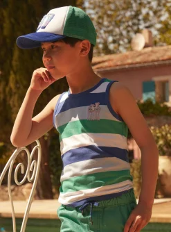 Sergent Major T-shirt & Polo-Débardeur blanc à imprimé à rayures