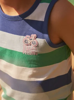 Sergent Major T-shirt & Polo-D&eacute;bardeur blanc &agrave; imprim&eacute; &agrave; rayures