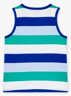 Sergent Major T-shirt & Polo-D&eacute;bardeur blanc &agrave; imprim&eacute; &agrave; rayures