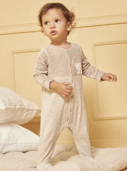 Sergent Major Pyjama & Grenouillère-Dors-bien chat en velours