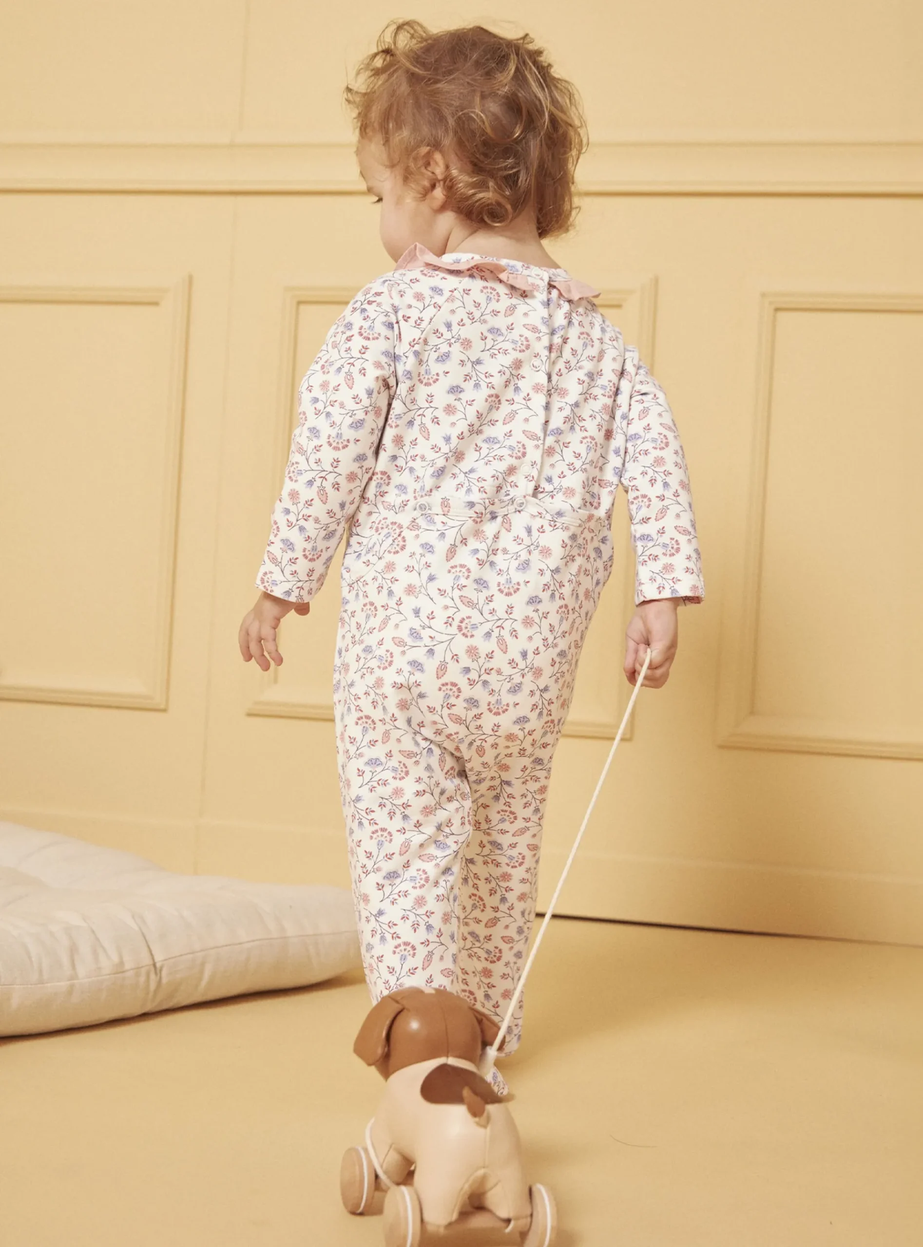 Sergent Major Pyjama & Grenouillère-Dors-bien en molleton fleuri