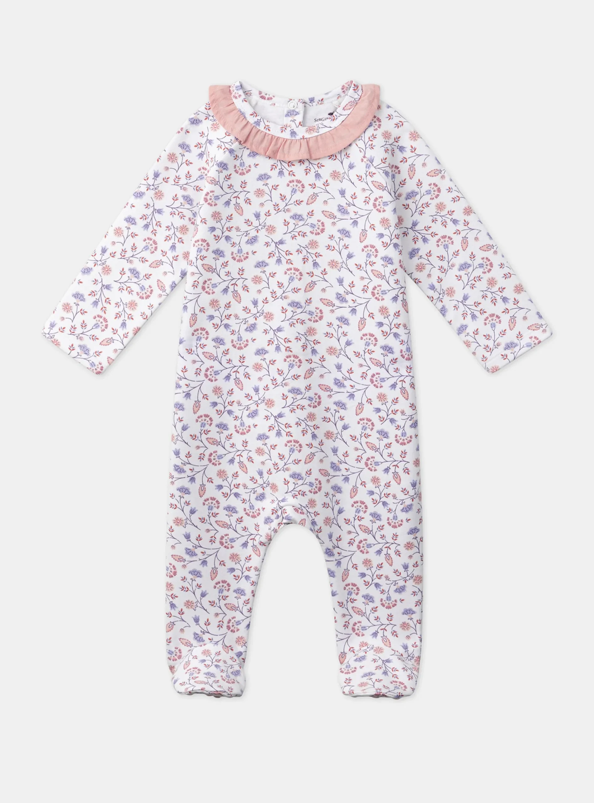 Sergent Major Pyjama & Grenouillère-Dors-bien en molleton fleuri