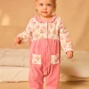 Sergent Major Pyjama & Grenouillère-Dors-bien en velours avec bonnet