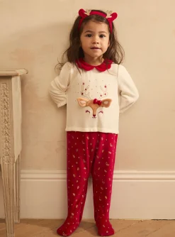 Sergent Major Pyjama & Grenouillère-Dors-bien en velours avec bandeau de Noël