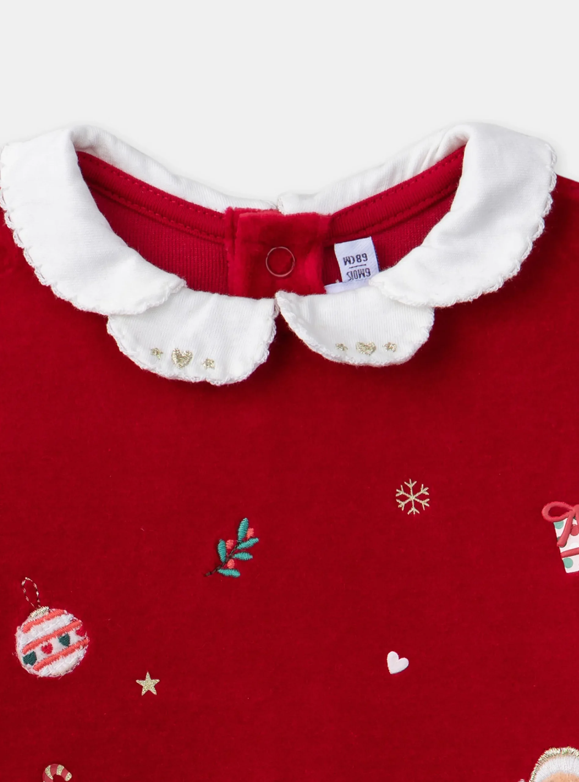 Sergent Major Pyjama & Grenouillère-Dors-bien en velours avec bonnet de Noël