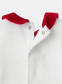 Sergent Major Pyjama & Grenouillère-Dors-bien en velours avec bandeau de No&euml;l