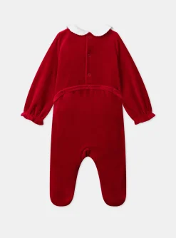 Sergent Major Pyjama & Grenouillère-Dors-bien en velours avec bonnet de Noël