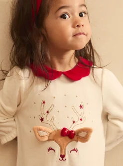 Sergent Major Pyjama & Grenouillère-Dors-bien en velours avec bandeau de No&euml;l