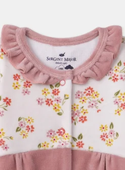 Sergent Major Pyjama & Grenouillère-Dors-bien en velours avec bonnet