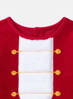Sergent Major Pyjama & Grenouillère-Dors-bien en velours avec bonnet de Noël